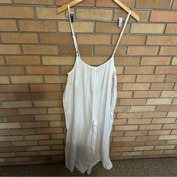 Anthropologie The Wrenley Suspender Pant Oversized White/Ivory Size M NO TOP - Picture 6 of 7